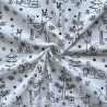 Printed Cotton HANSEN White / Black